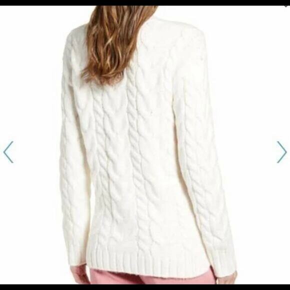 Rachel Parcell Cable Knit Crewneck Sweater White Size XXL - Picture 2 of 10